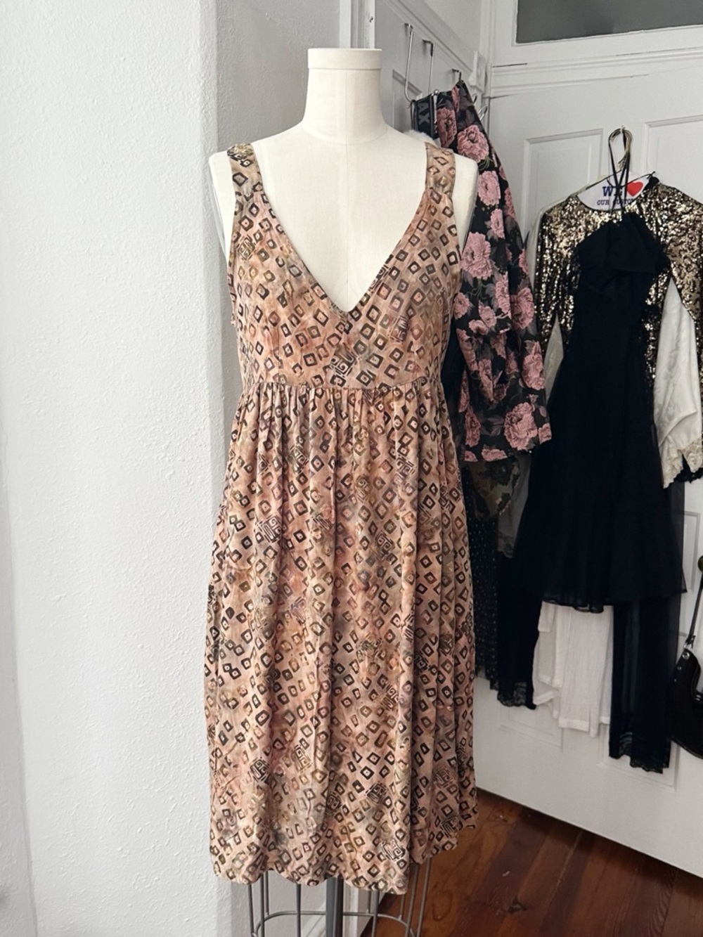 Vintage Kintamani by Wind River animal print sleeveless dress